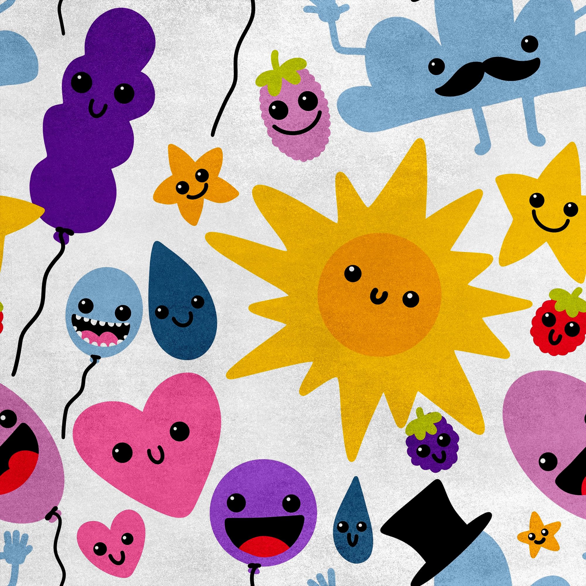 HEKO PANELS Tkanina velvet obiciowa drukowana, balony, 3 metry 140 x 300 cm