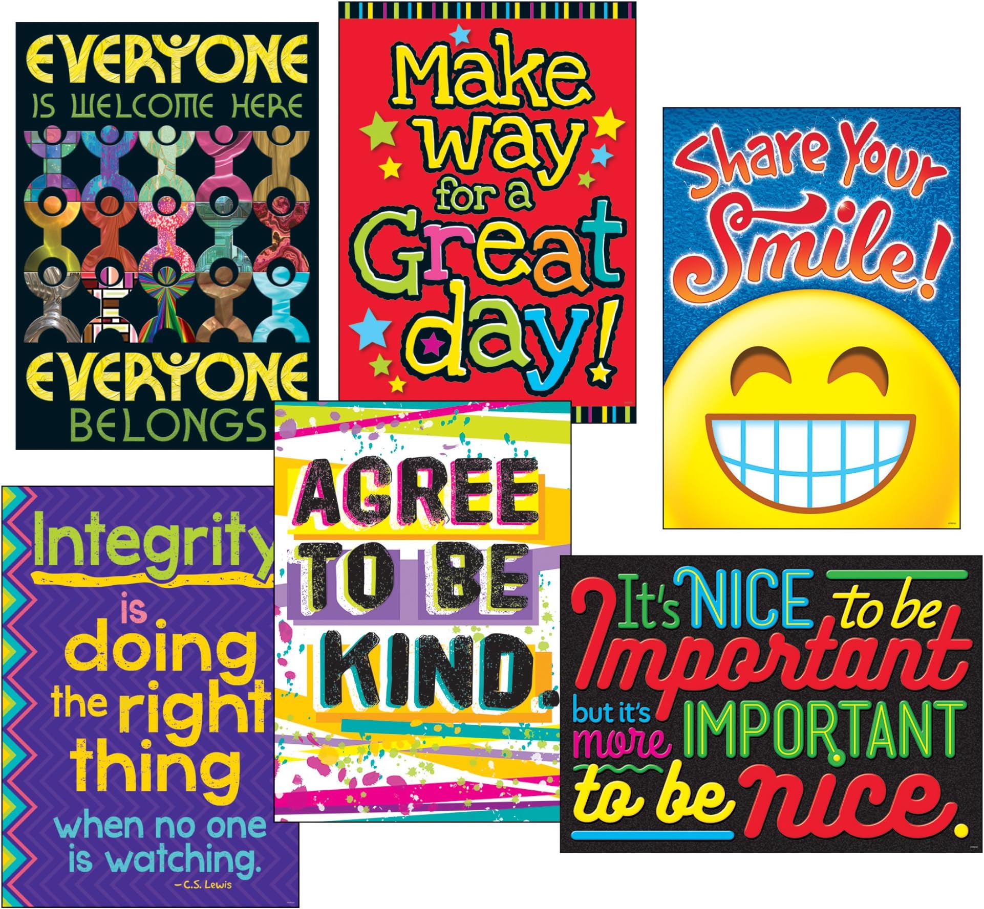 Trend Enterprises, Inc. T-A67938 Kindness Matters ARGUS Poster Combo Pack