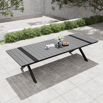 Pellebant 118" Outdoor Patio Dining Table for 12 Person