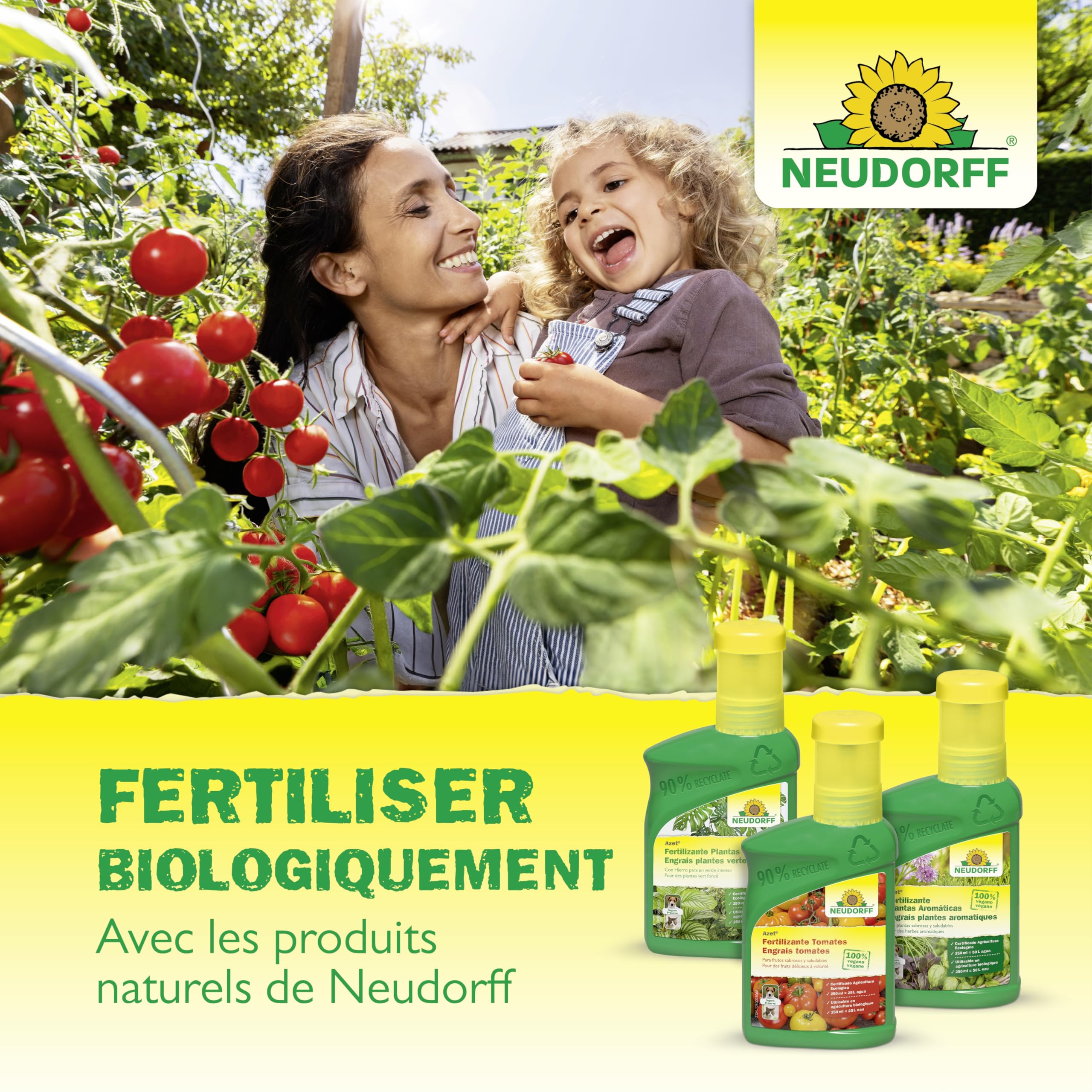 Neudorff Azet Engrais hortensias & rhododendrons – Engrais liquide naturel avec fer pour une floraison luxuriante et des hortensias, rhododendrons, azalées et camélias résistants, 1 L