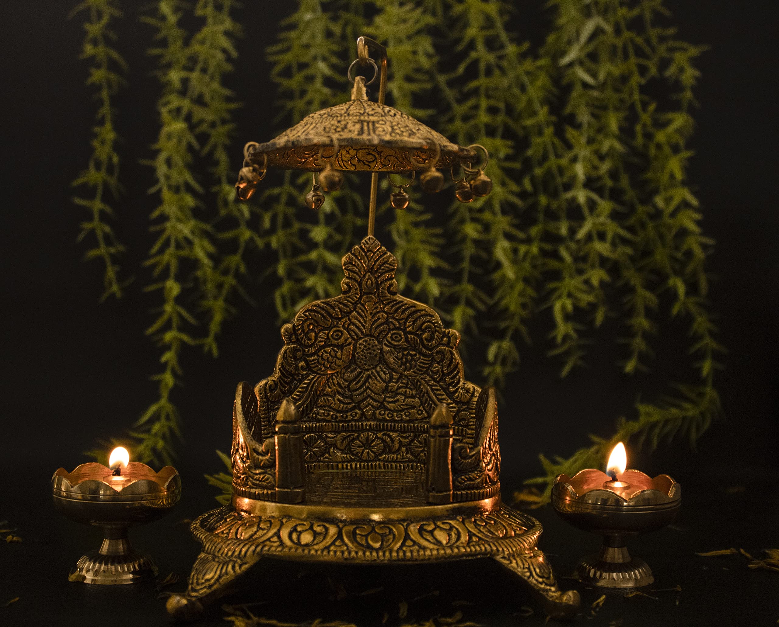 Brass Mukali Stool - Display Your Gods -3
