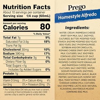 Prego Homestyle Alfredo Pasta Sauce, 22 oz Jar