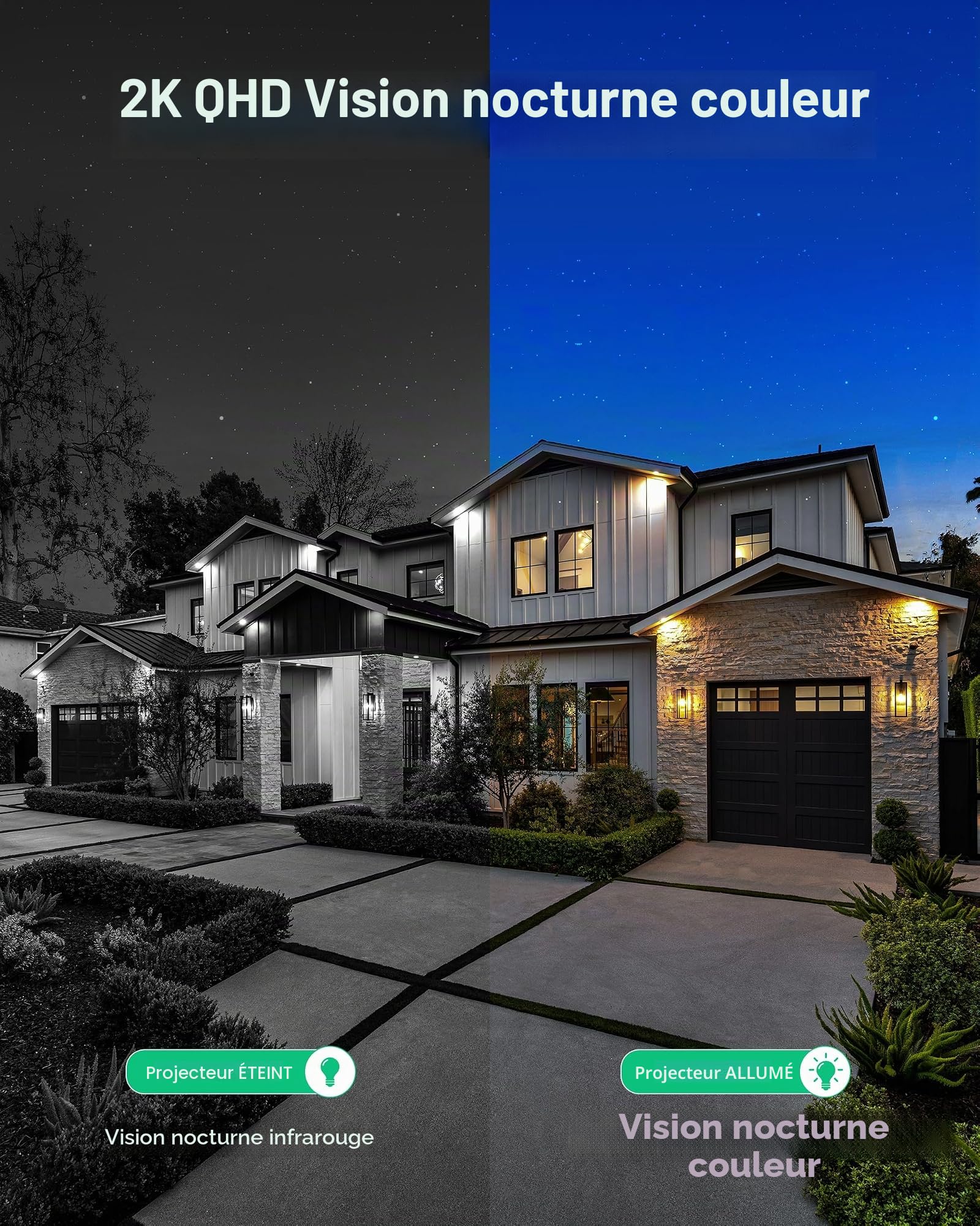 SYMYNELEC Caméra Surveillance WiFi Extérieure sans Fil Solaire 5GHz/2,4GHz | 2K Camera Solaire 360° avec Panneau Solaire, Vision Nocturne Couleur, AI Détection Humaine, Sirène, Compatible Alexa, IP65