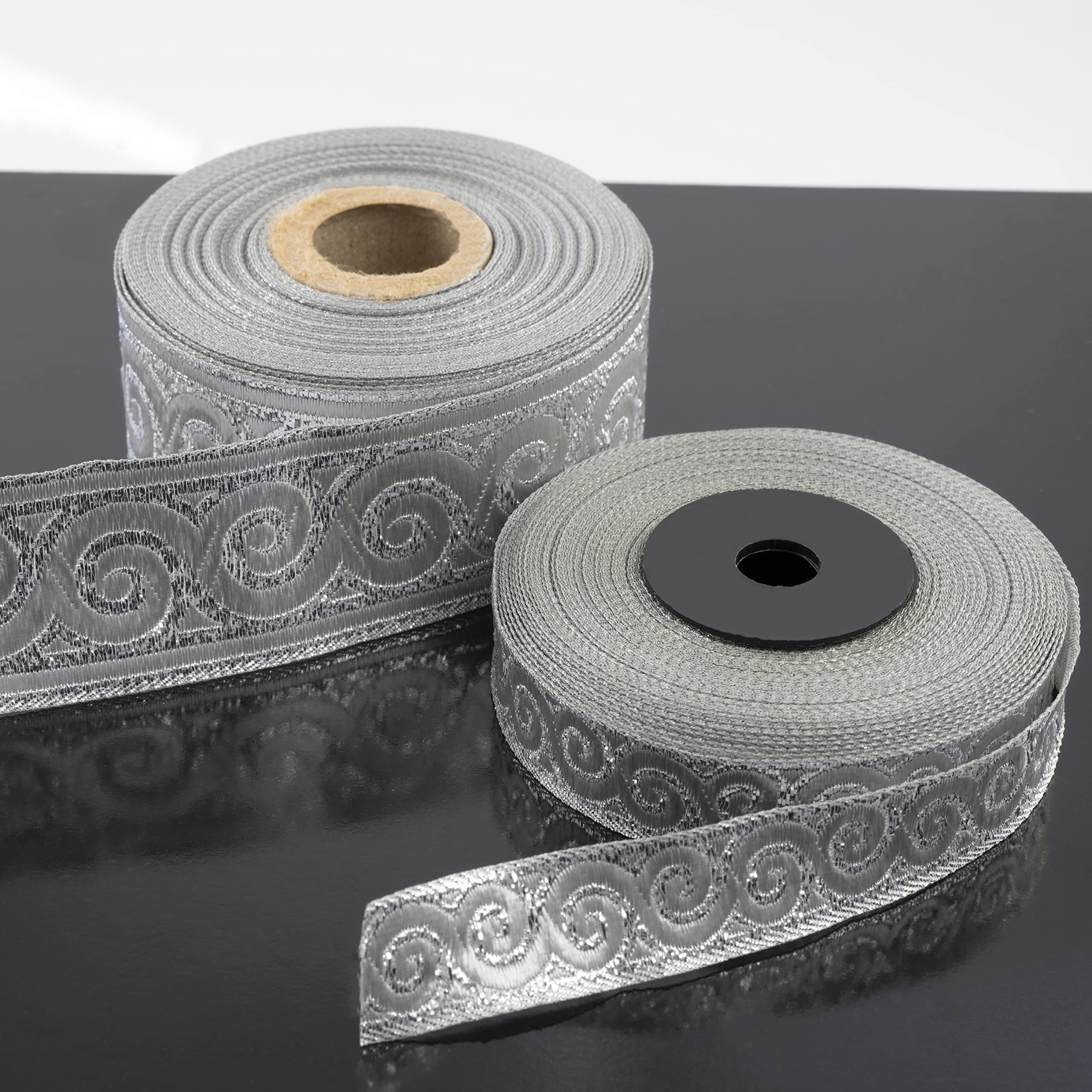 Ruban Jacquard Celtique Noir Et Doré - 10 Mètres X 20 Mm - Pour Couture, Décoration & Loisirs Créatifs