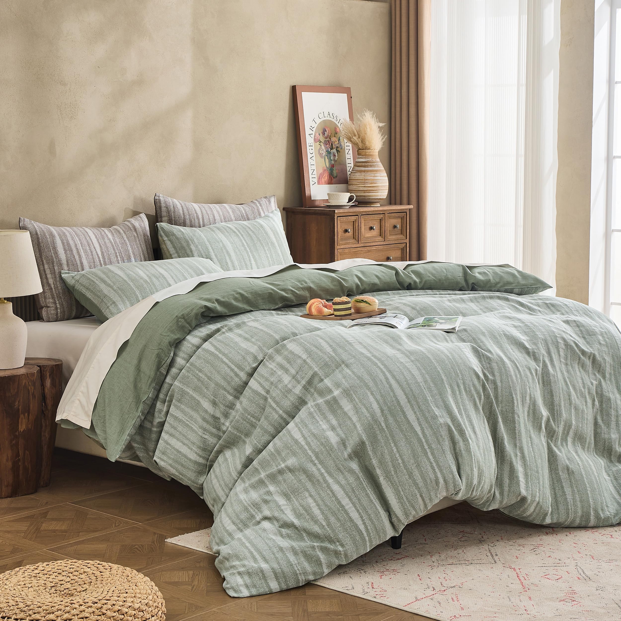 Parure de lit coton respirante et ultra douce avec fermeture éclair pratique