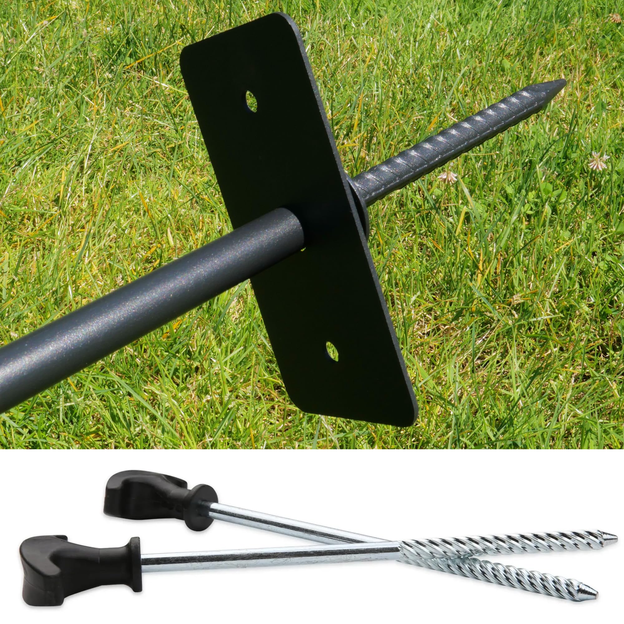 your GEAR Clôture mobile pour chien de 4 m pour camping et jardin - Maille en textilène robuste de 90 cm de haut - Extensible à l'infini et résistant aux intempéries - Kit complet avec poteaux