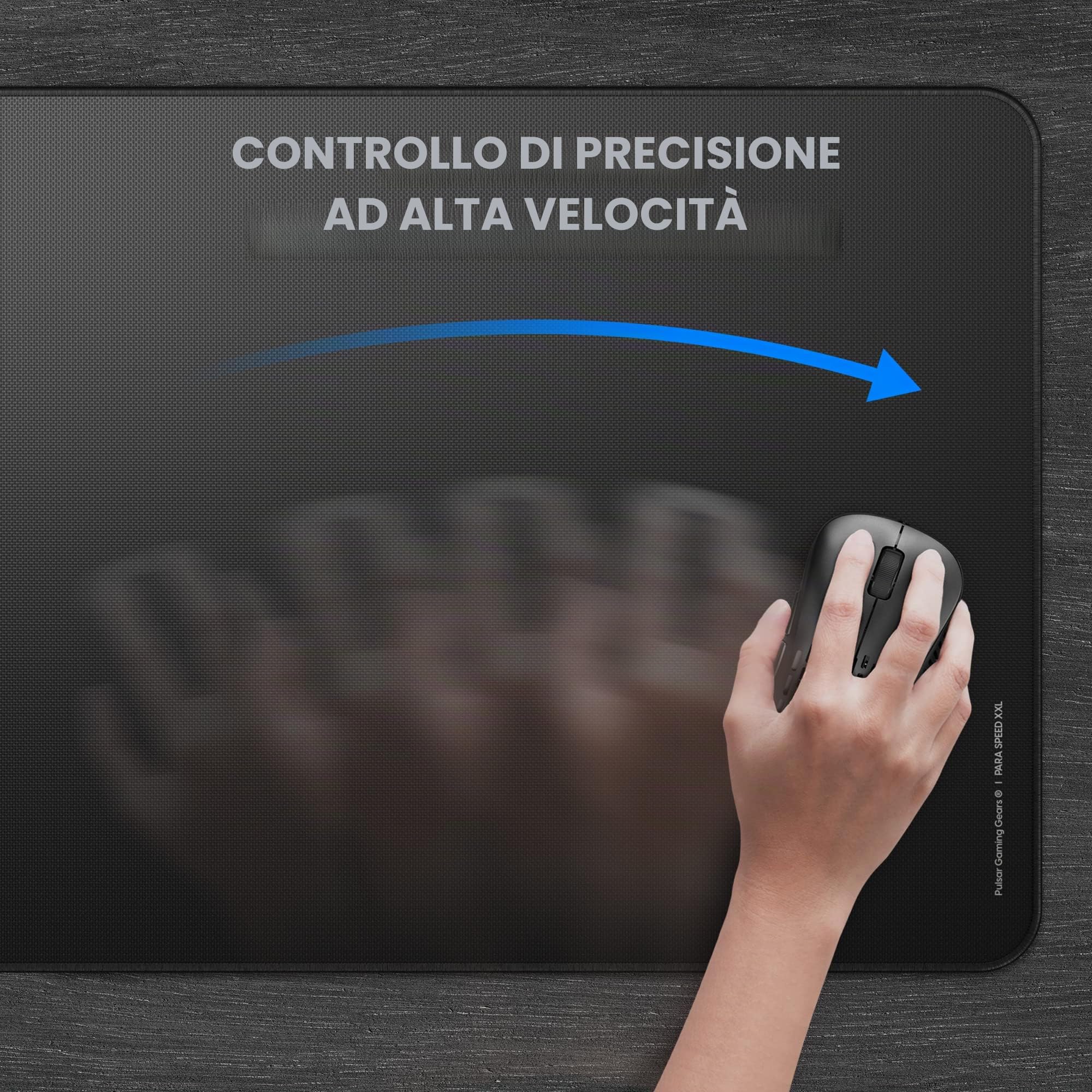 Pulsar Gaming Gears ParaSpeed v2 Tappetino Gaming, XXL, Nero | High-Speed Surface Designed for Fast Tracking and Precise Mouse Control