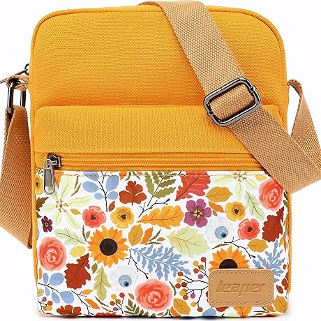 2 Pcs Crossbody Purses for Women Colorful Canvas Bags