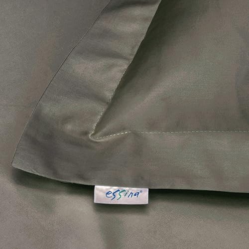 Miniatura 2 de Essina Juego de funda de edredón de algodón egipcio de 3 piezas, 950 hilos, suave tamaño Queen, funda de edredón de algodón egipcio de color sólido,