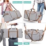 80L Duffle Bag for Travel, Large Foldable Waterproof Travel Duffel Bags Weekender Overnight Bag for Men and Women with Shoe Compartment (Stripe)