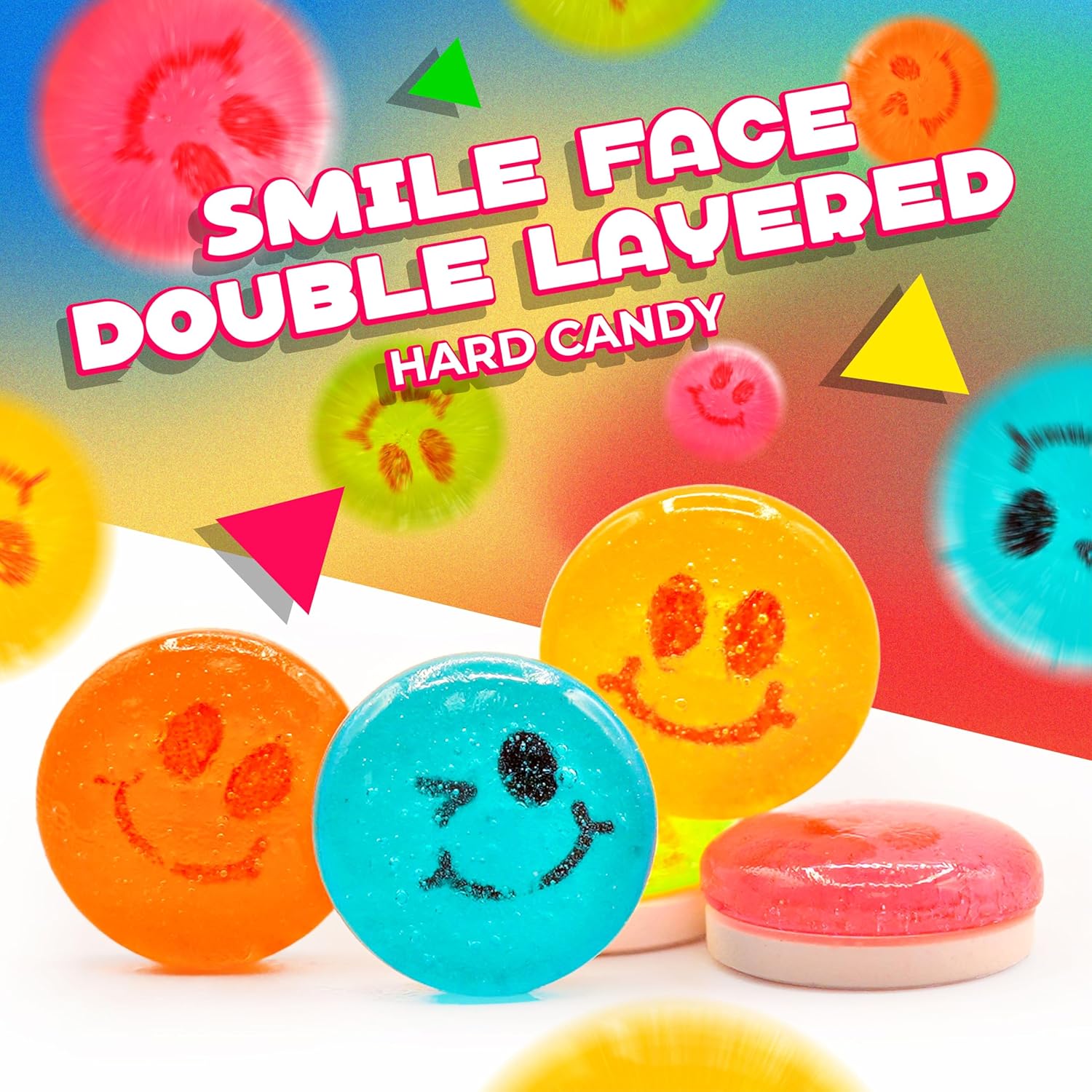 Happy Face Candy | 1 Lb Bag | Hard Candy Indivily Wrapped | Assorted