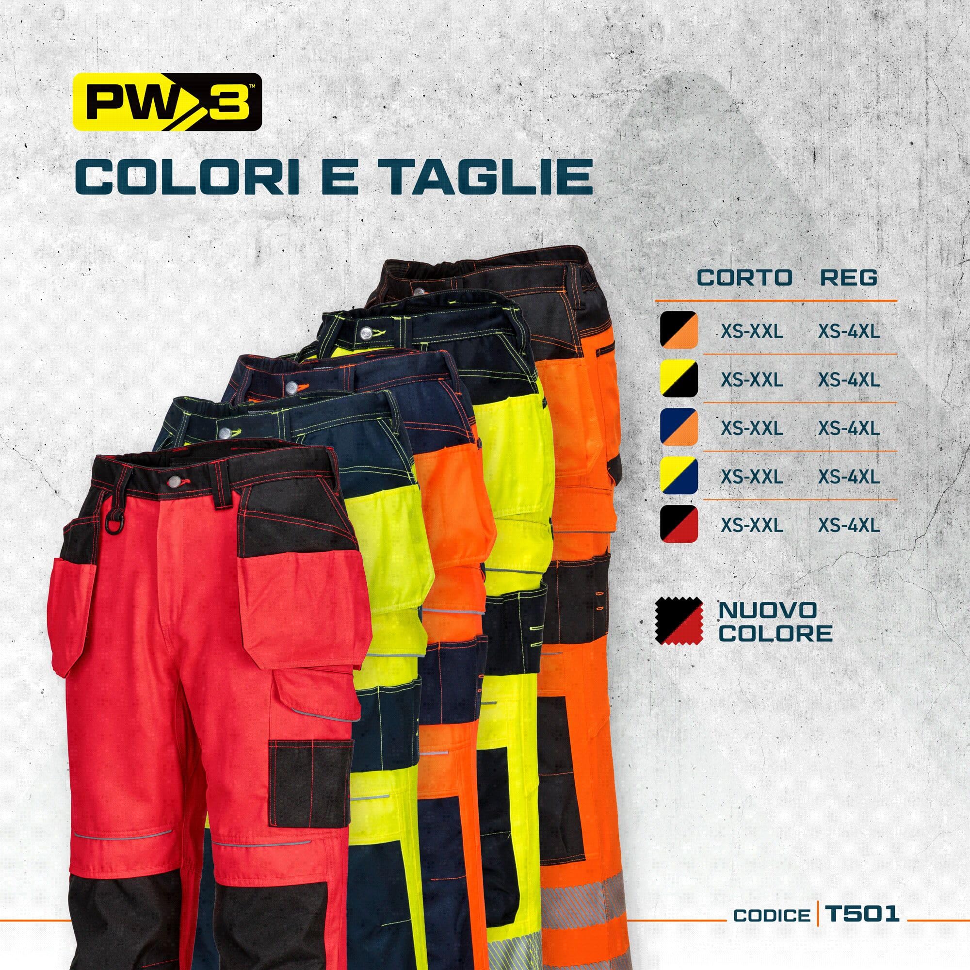 Portwest AmazonUkkitchen T501YER Vision - Pantaloni con Fondina ad Alta visibilità,