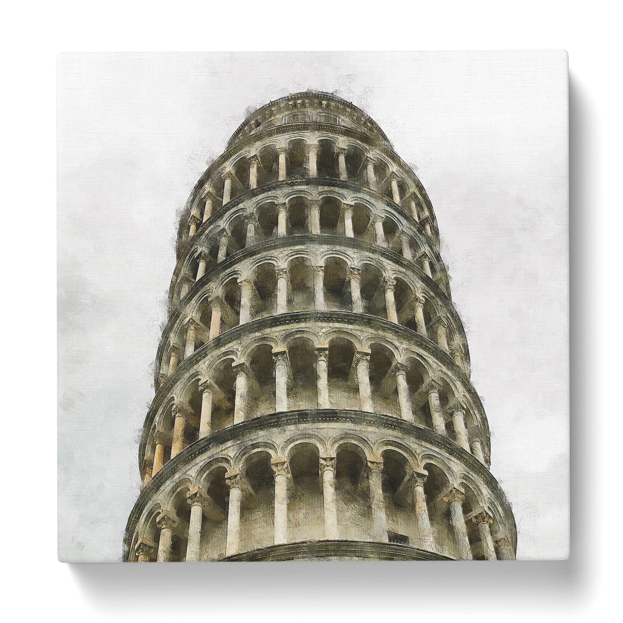 Leaning Tower Of Pisa Vol.1 Canvas Print, Mixed, 35L x 35W cm - Image 3