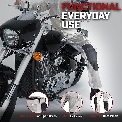 Miniatura 4 de Pantalones de motocicleta de malla para hombre, motocross, motocross, doble deporte, pantalones de motocicleta-CE para motocicleta-Pantalones de