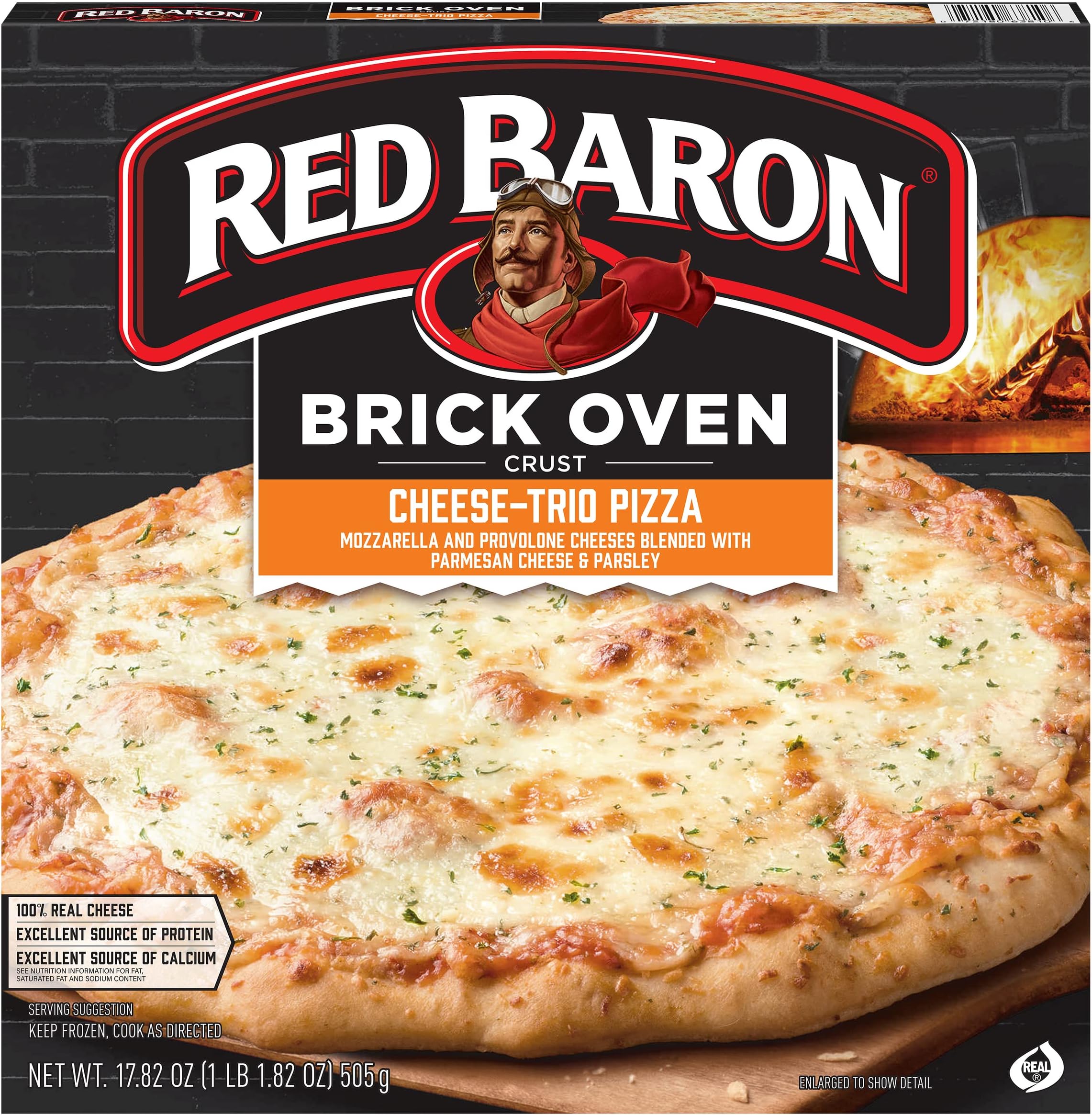 Pizza, Brick Oven Crust Cheese Trio, 17.82 Oz
