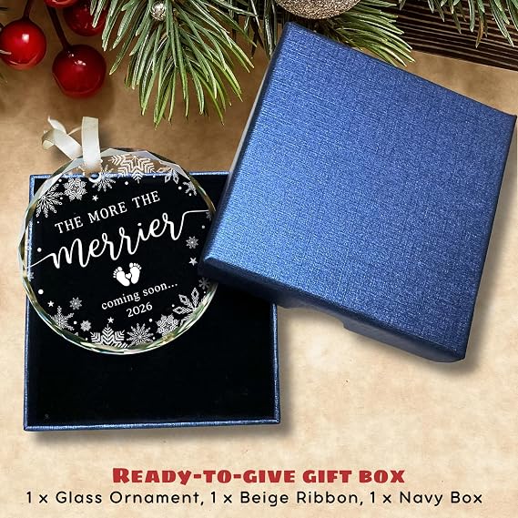 Gifts for Expecting Parents - Expecting Parents to Be Unique Gifts - Baby Pregnancy Announcement Gift Ideas for Husband, Family - Baby Pregnancy Announcement - Glass Baby Ornament 2026