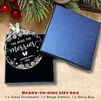 Gifts for Expecting Parents - Expecting Parents to Be Unique Gifts - Baby Pregnancy Announcement Gift Ideas for Husband, Family - Baby Pregnancy Announcement - Glass Baby Ornament 2026