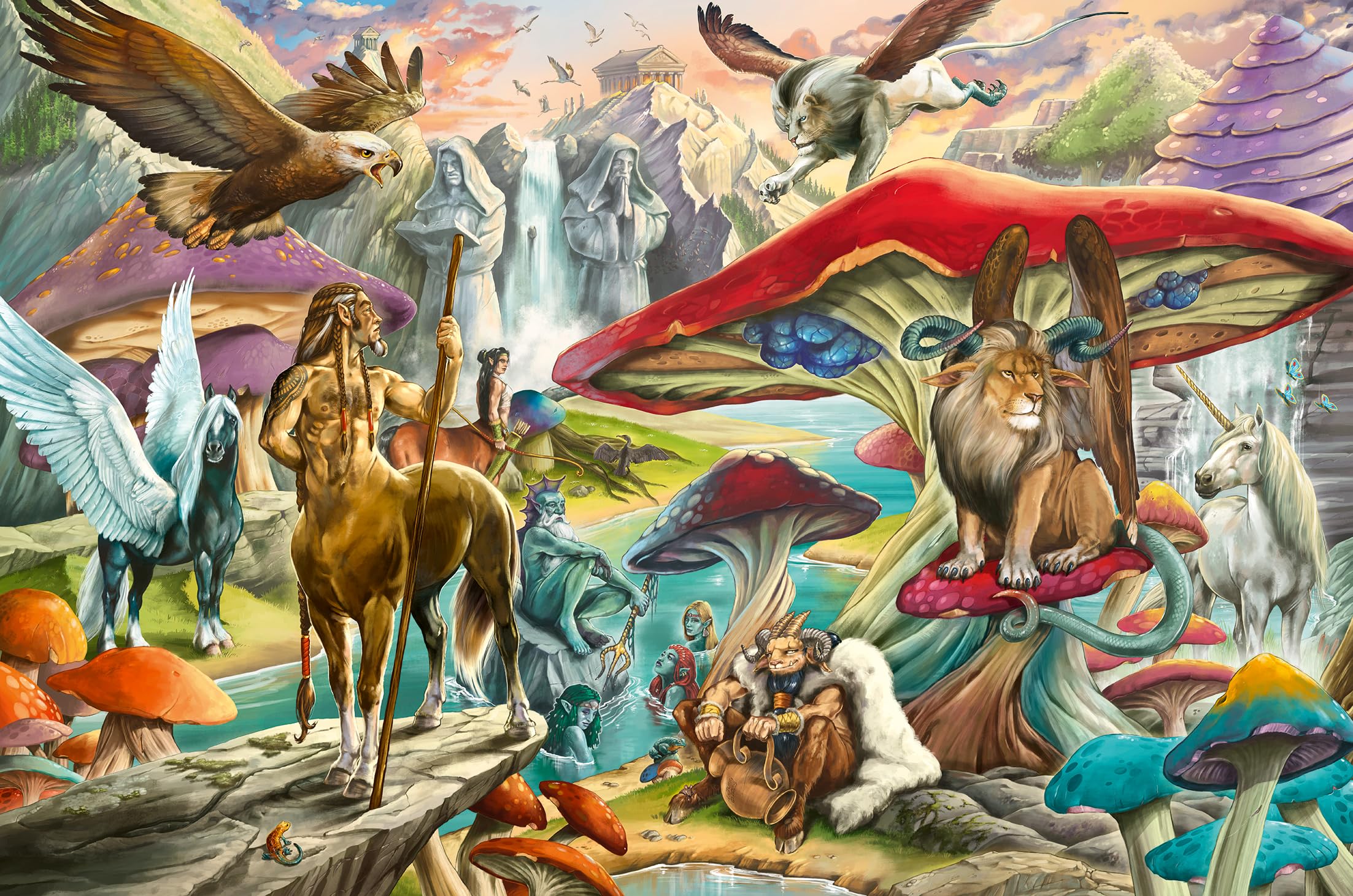 Ravensburger Puzzle 12001421 - Pilze & Mythen - großes 5000 Teile Puzzle mit fantastischen Fabelwesen, für Fantasy-Fans und Puzzle-Profis ab 14 Jahren