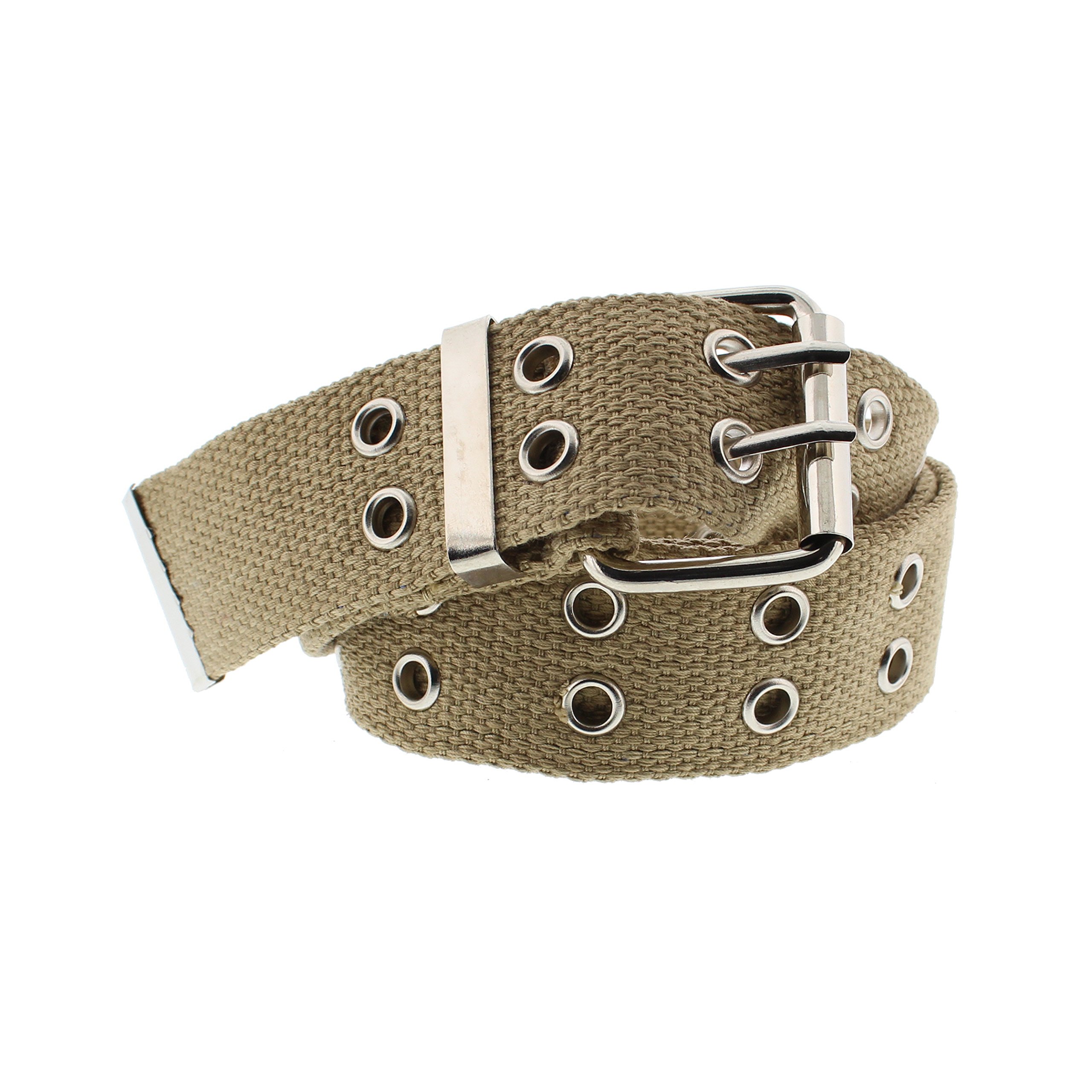 Zac's Alter Ego Adjustable Canvas Webbing Belt with 2 Row Eyelets