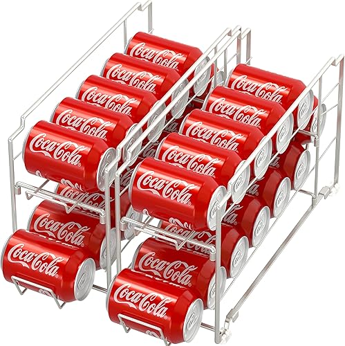 Miniatura 14 de Estante dispensador de latas de bebidas, de carga frontal, Bronce bronce,Cromado,Blanco,plateado,https://www.amazon.com/dp/undefined