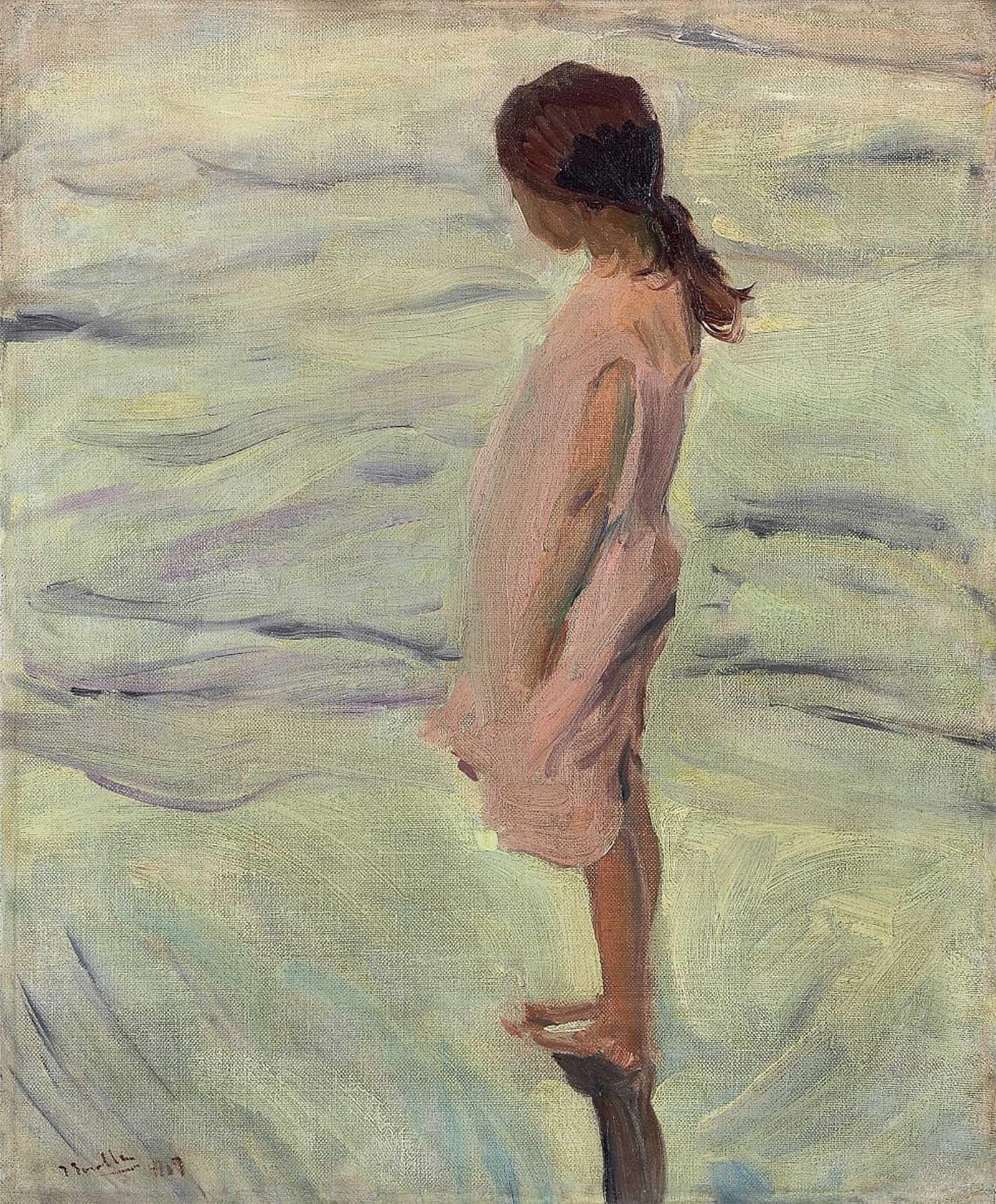 Elegante pintura en lienzo Tramonto de Joaquín Sorolla: arte refinado de 60x90cm para el hogar 5