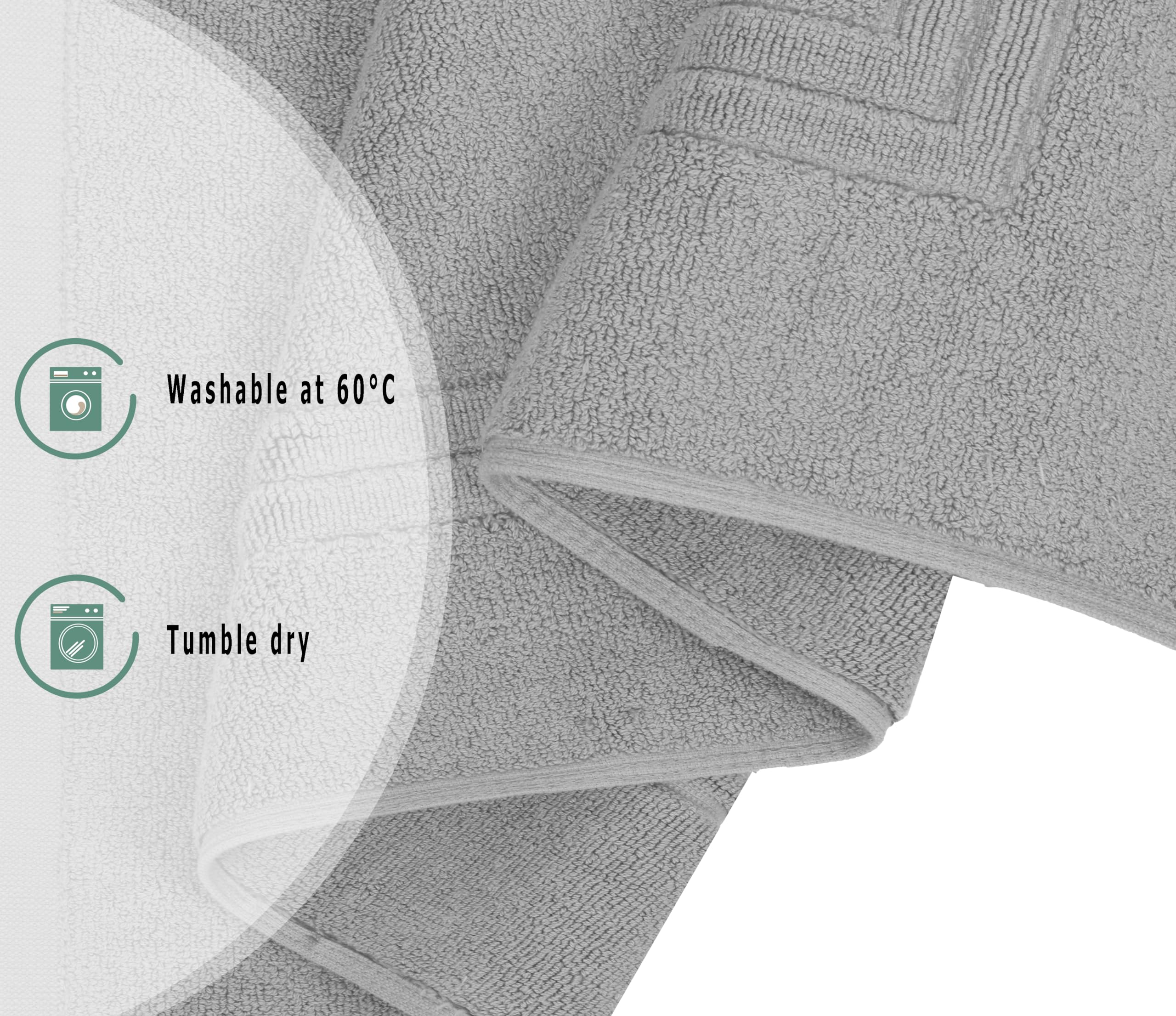 Tapis De Salle De Bain De Luxe Gris Anthracite