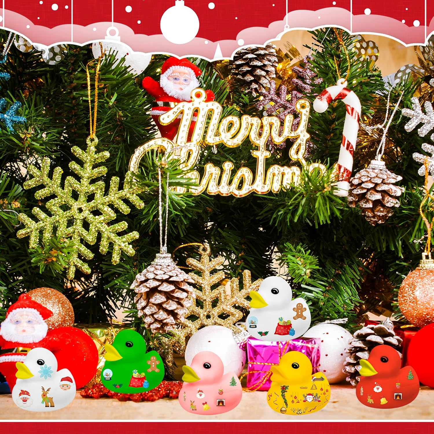 120 Pcs 2 Inch White Blank Rubber Ducks Bulk DIY Easter Rubber Ducks with Pens of Colors Waterproof Float Squeak Ducks Gifts for Birthday Party