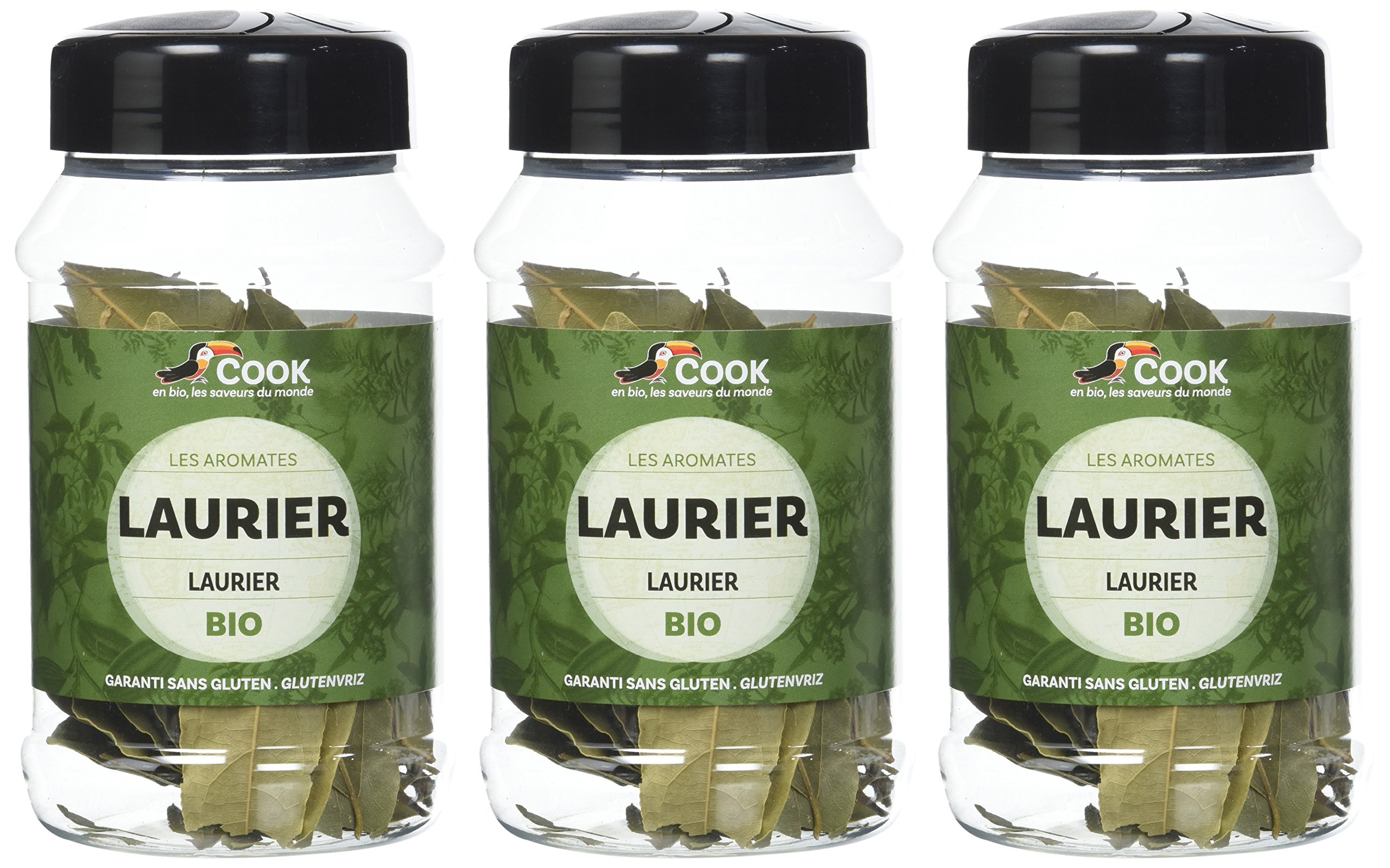 Cook Laurier Feuilles Pot Bio 10 g - Lot de 3