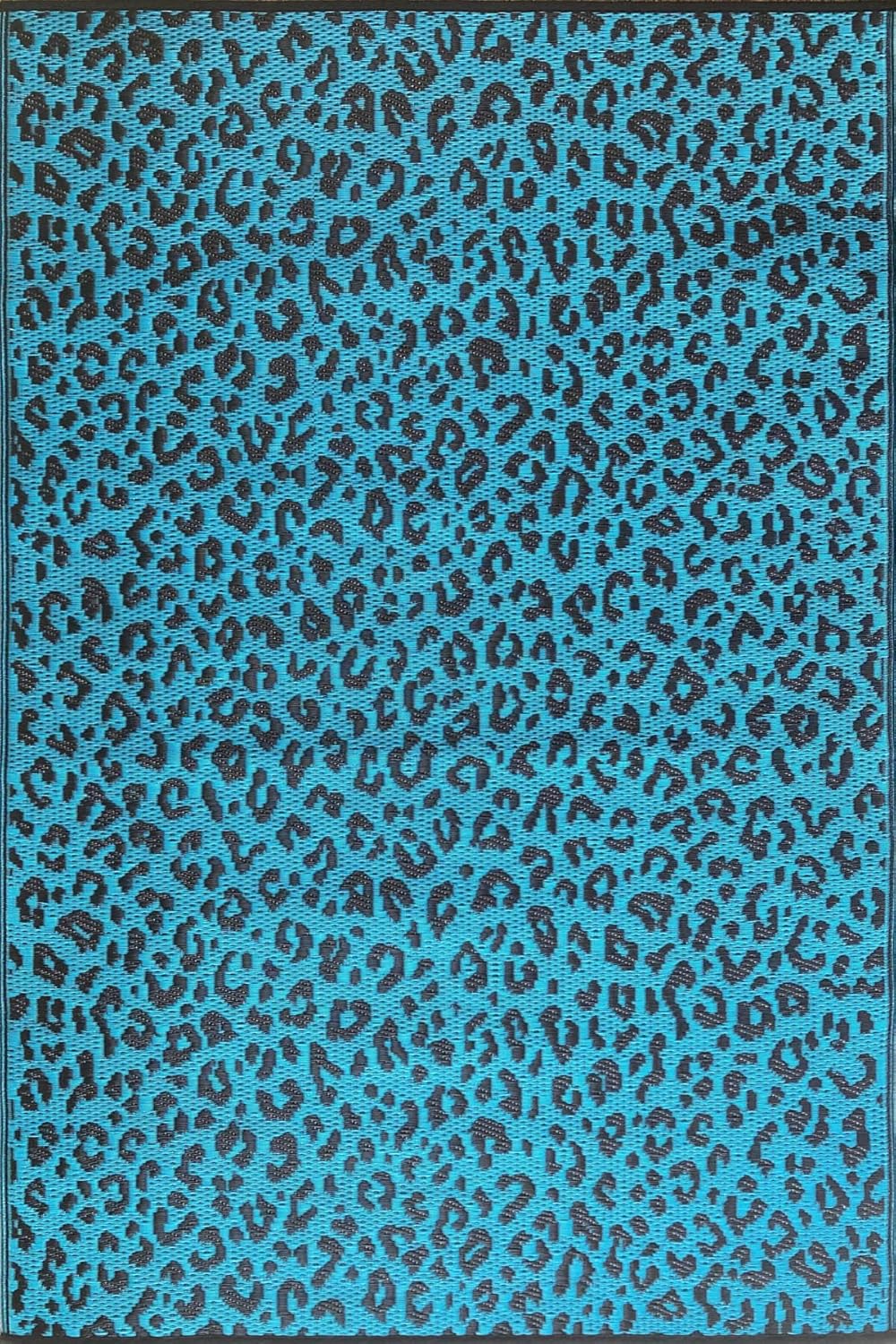 Mad Mats® Outdoor Rug, Reversible Plastic Mat for Patio, Porch, Deck, Kitchen & Bath,Leopard, Floor Mat (4' x 6', Natural)