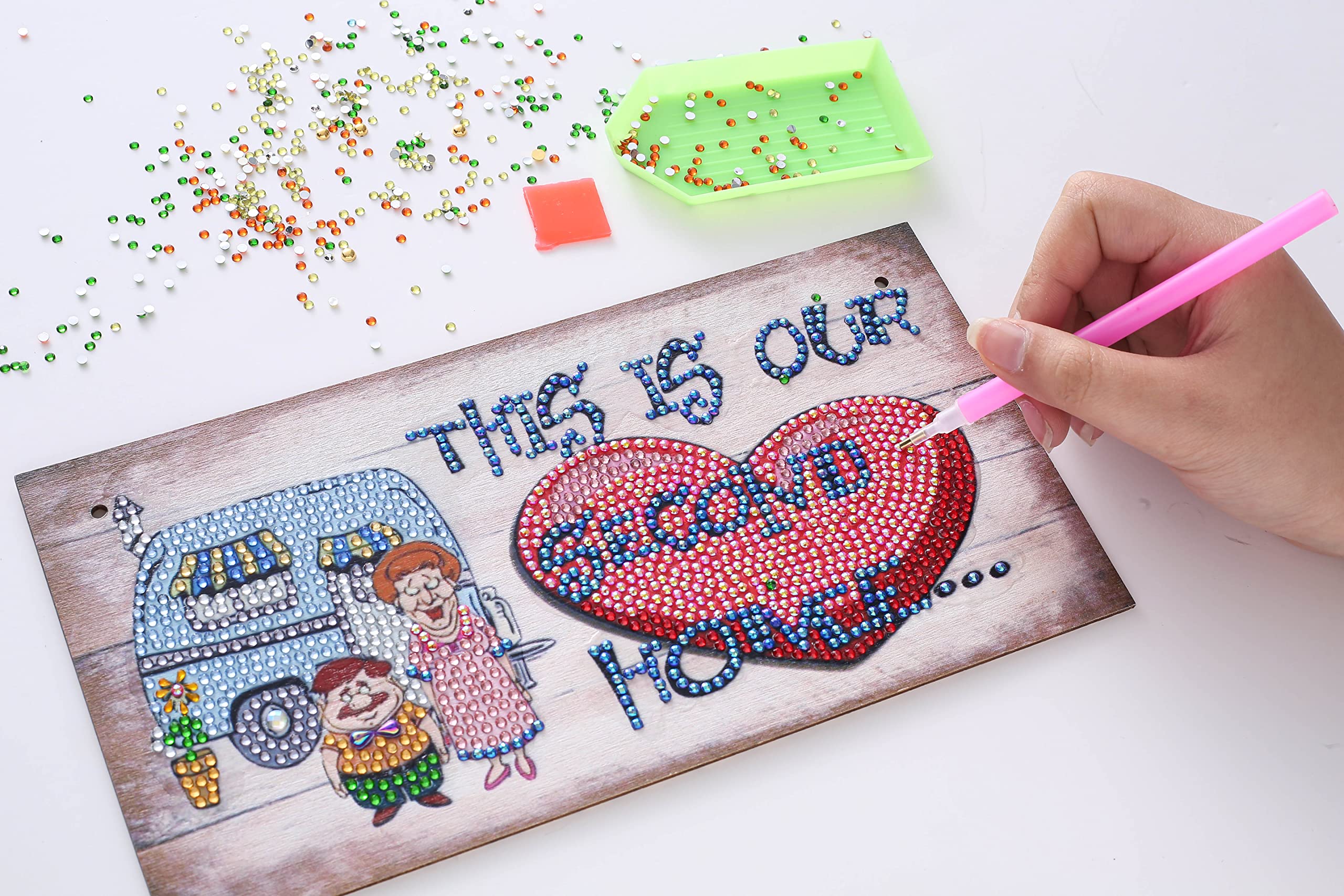 Kit De Peinture Diamant 5D à Faire Soi-même Pour Filles Et Adultes - Motif Forêt - Décoration Murale - Cadeaux - 45,7 X 94 Cm - Modèle 662