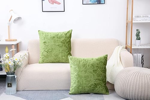 Miniatura 9 de TangDepot Funda de almohada en relieve de terciopelo pesado, tela de terciopelo anaglifo floral de clase, funda de almohada decorativa, funda de