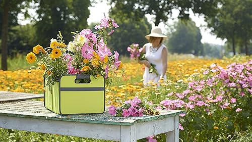 Miniatura 10 de meori, caja grande de almacenamiento plegable, Classic Collection, 8 galones, en color azul marino con lunares, para organizar y cargar hasta 65