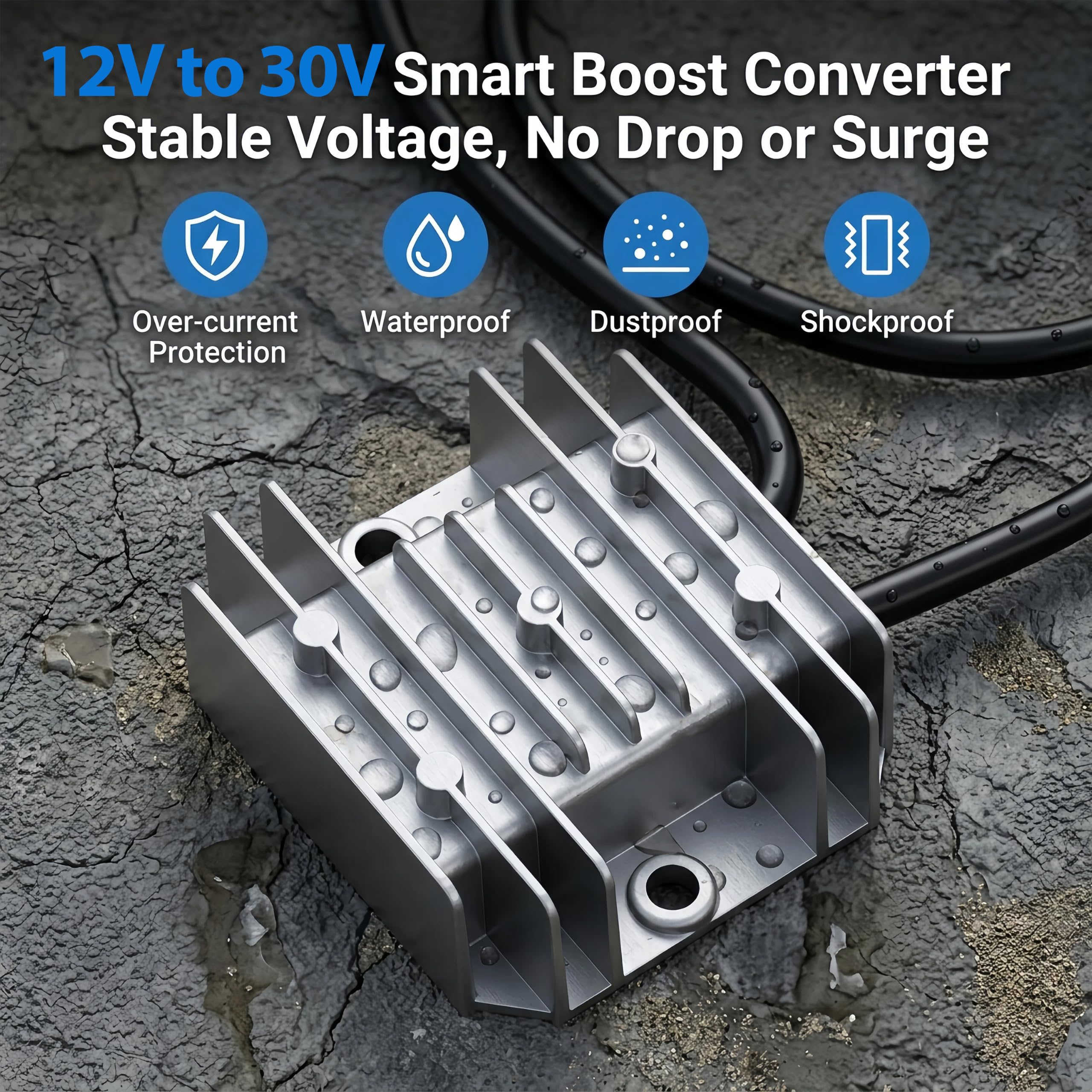 Starlink Mini-Auto-Adapterkabel mit Step-Up-Konverter, DC-Buchse, Netzkabel und Zigarettenanzünder-Adapter, 12-24 V auf 30 V 3,5 A Boost-Konverter, stabile Ausgangs-Stromversorgung für LKW, Wohnmobil