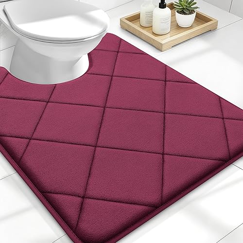 Miniatura 187 de OLANLY Tapete de baño de espuma viscoelástica de 24 x 16 pulgadas, ultra suave y absorbente, lavable a máquina, cómodo tapete de baño para suelo de