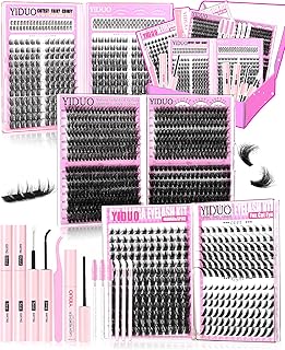 YIDUO Lash Clusters Kit 1214PCS with 2X Bond ...
