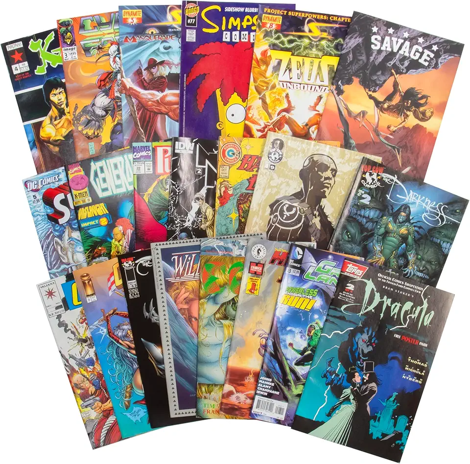 20 Assorted Comic Book Value Collection- Amazing Selection of DC, Marvel &amp; Indie Publishers- No Dupes or Inappropriate Content- Great Birthday Holiday Gift for Any Superhero or Graphic Novel Fan