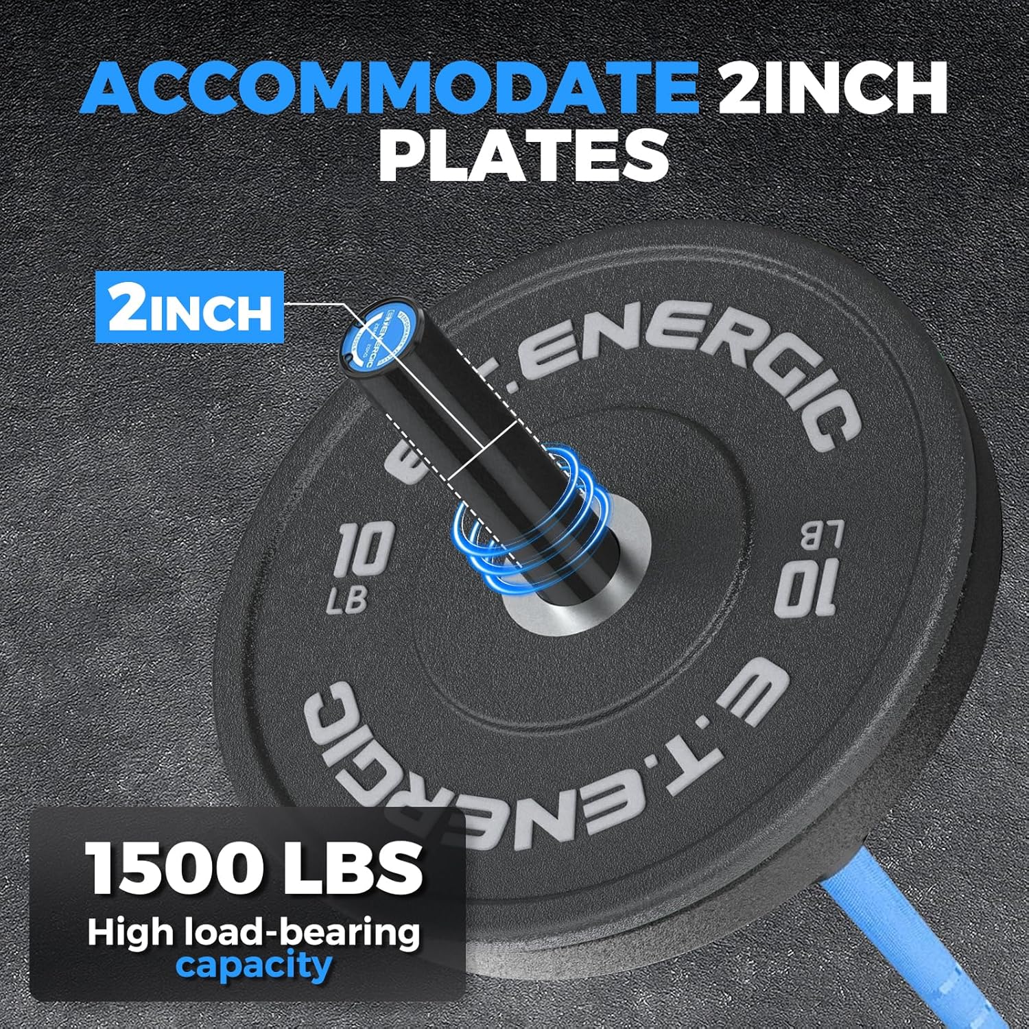 Olympic Barbell 7FT 45LB, 1500LB Capacity Weight Bar for Home Gym, 2-Inch Olympic Barbell for Weightlifting, Powerlifting, Squat, Deadlift and Bench Press