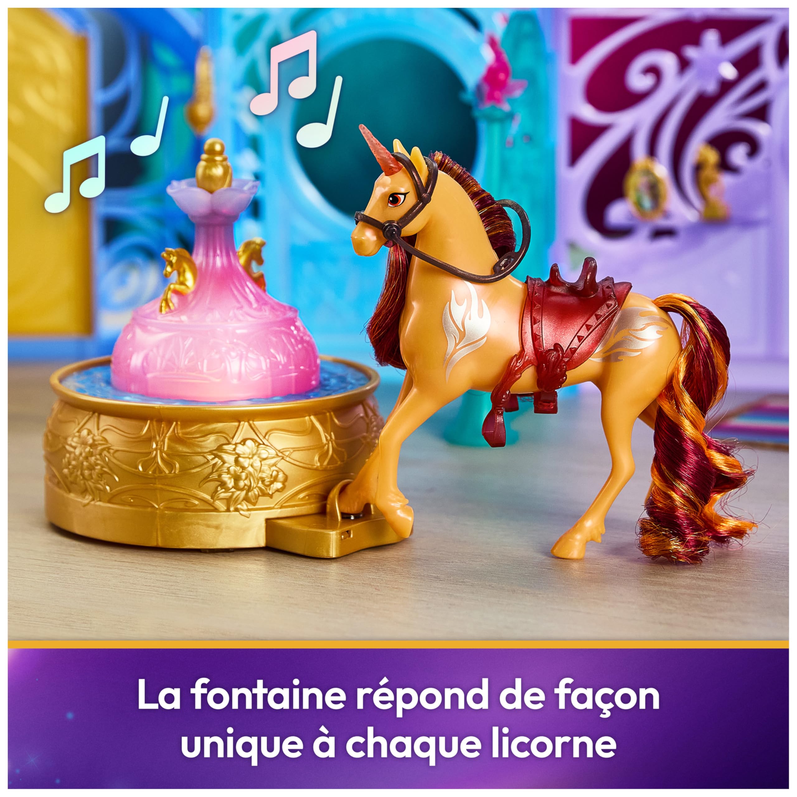 Unicorn Academy L'Ecole des Licornes Écurie Fontaine Licorne Wildstar Exclusive Sons & Lumières Jouet Enfant 4 Ans+