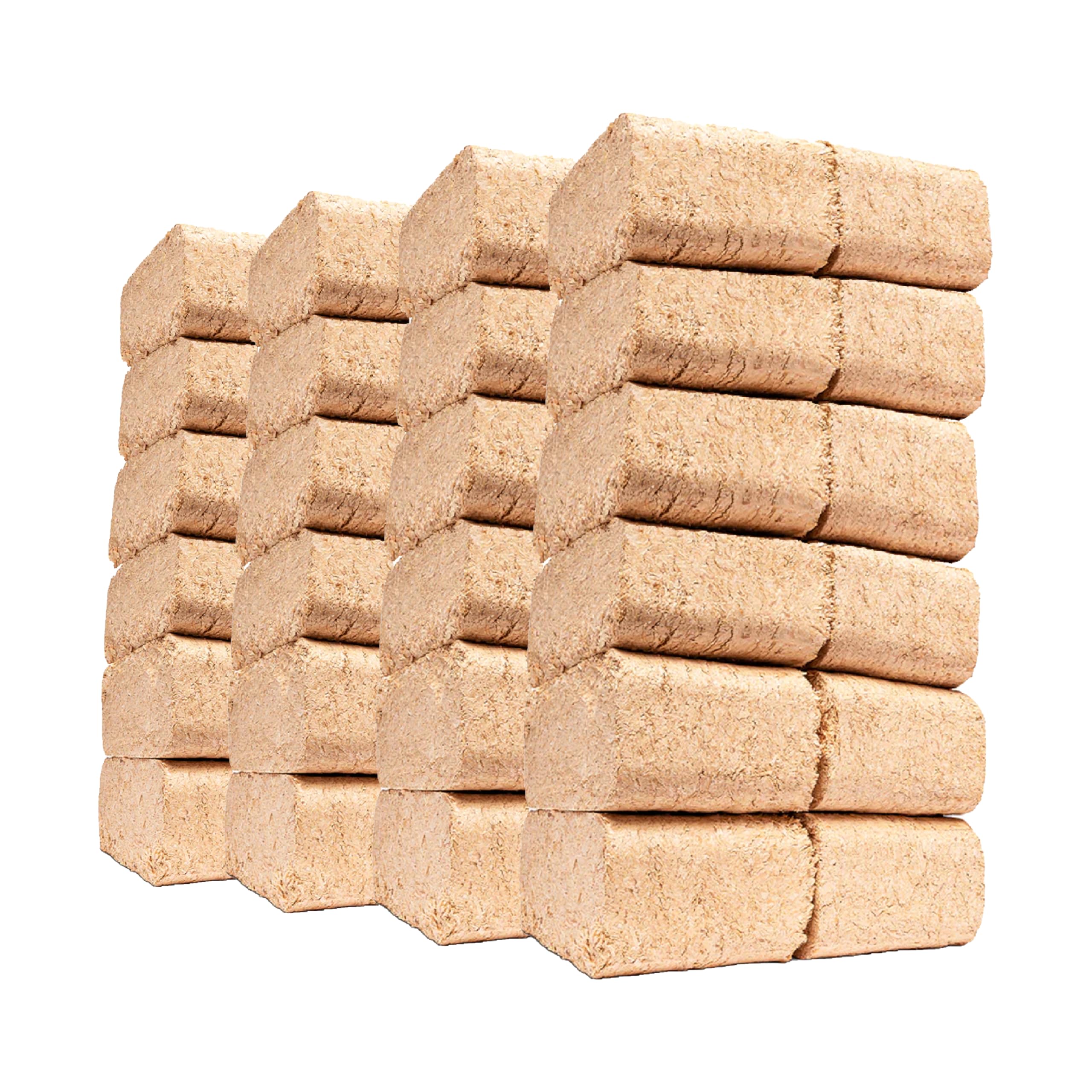 Costmad Brown Costmad™ 100% Natural Ruf Heat Briquettes Alder Birch Dry Wood - 12 Bricks - 10Kg - Low 10% Moisture Easy To Light - Low Ash - Eco Friendly Open Fire Stove Fuel Wood Burner Chiminea (48 Bricks- 40Kg)