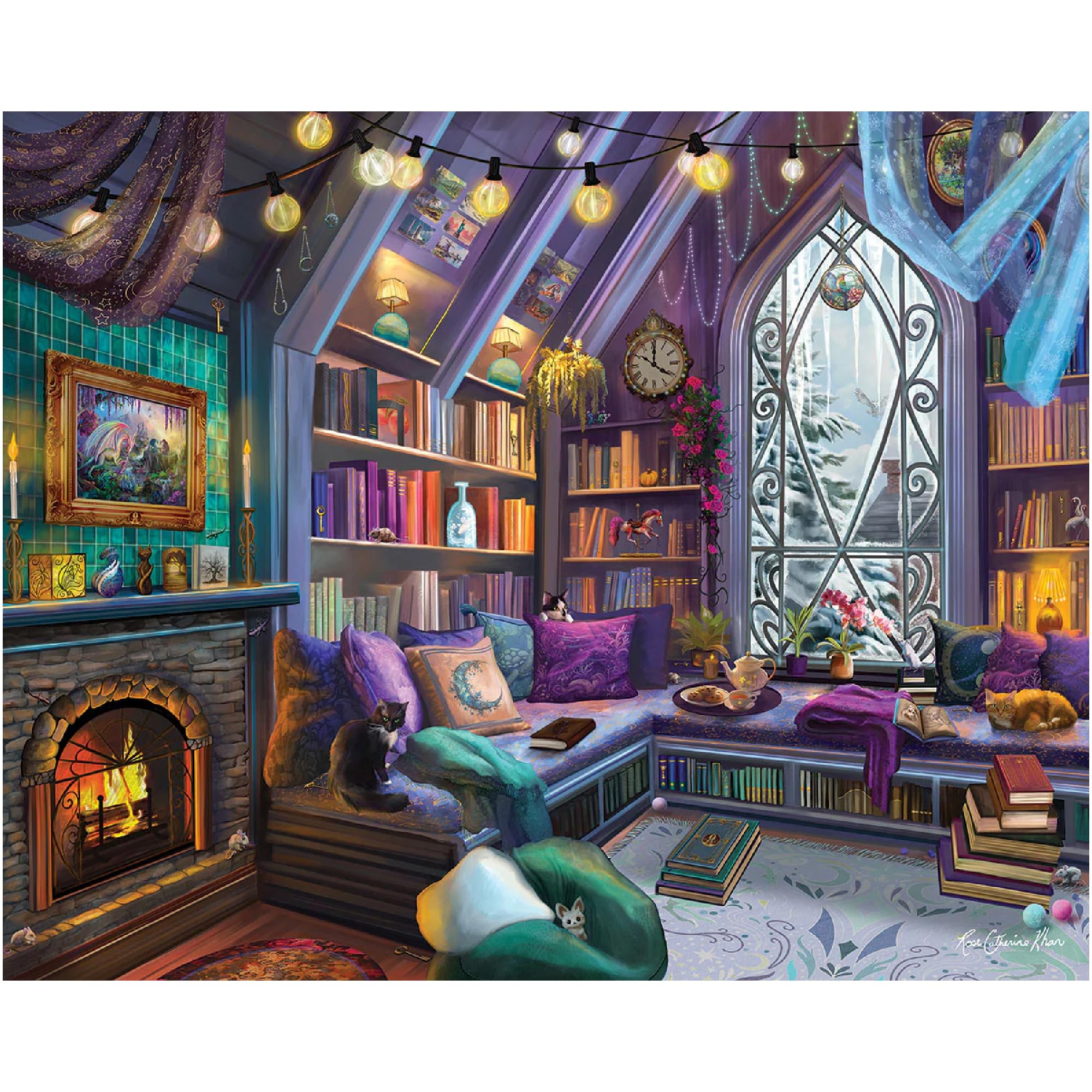 White Mountain - Book Nook - 1000 Piece Jigsaw Puzzle for