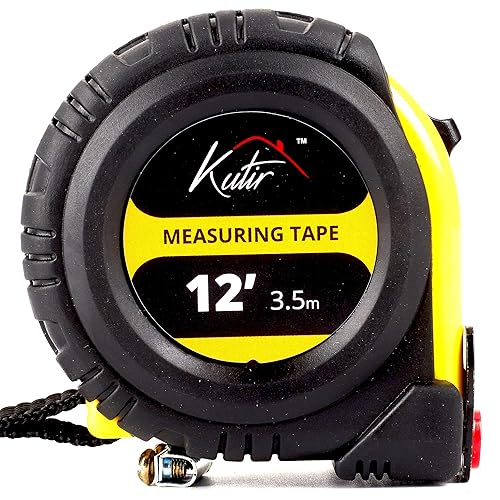 Miniatura 1 de Huincha de medir de Kutir83 ydResistente y retráctil con regla de ambos lados y con gancho magnético sistema de medicion métrico y de pies y