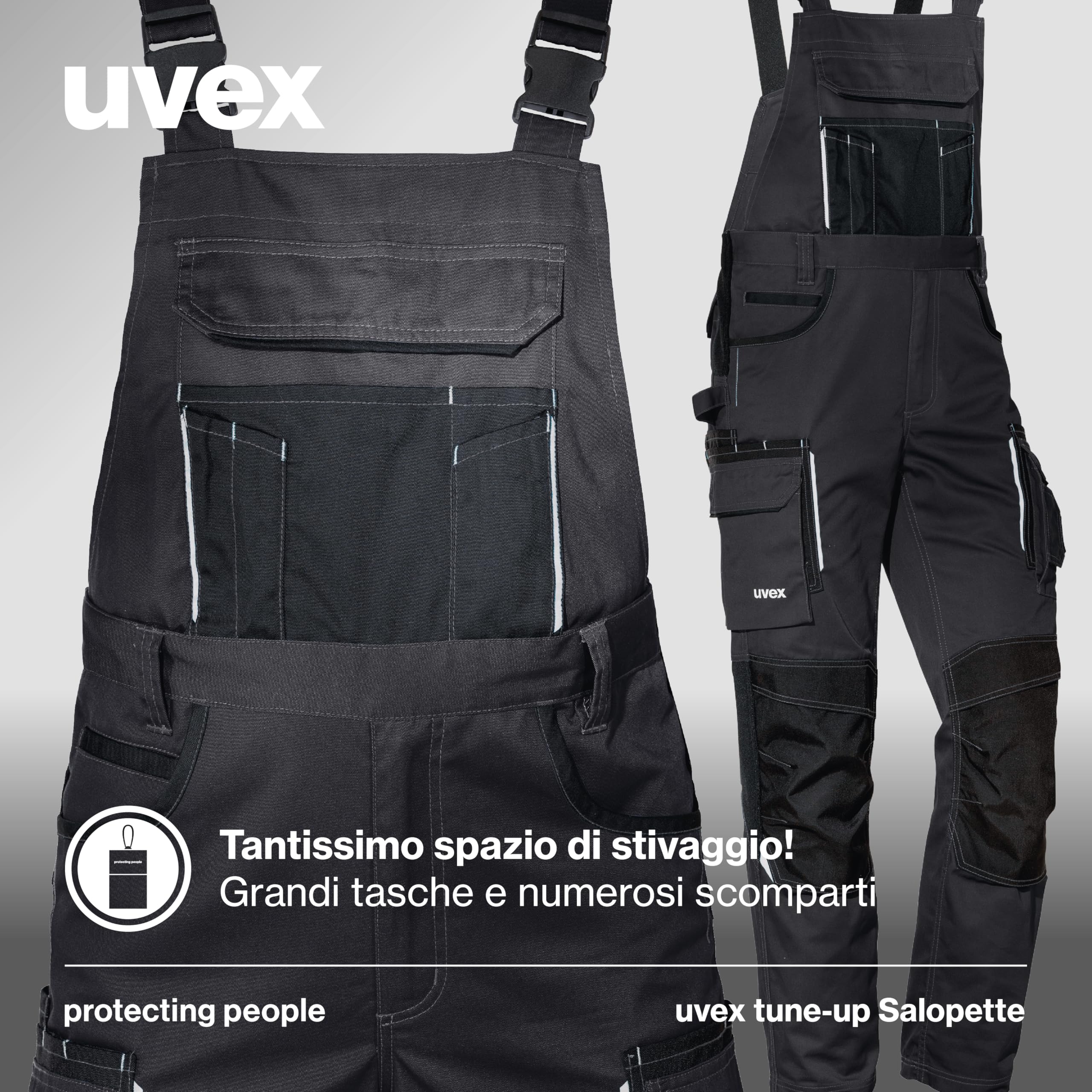 Uvex Pantaloni Cargo Tuning - Salopette da Lavoro per Uomo