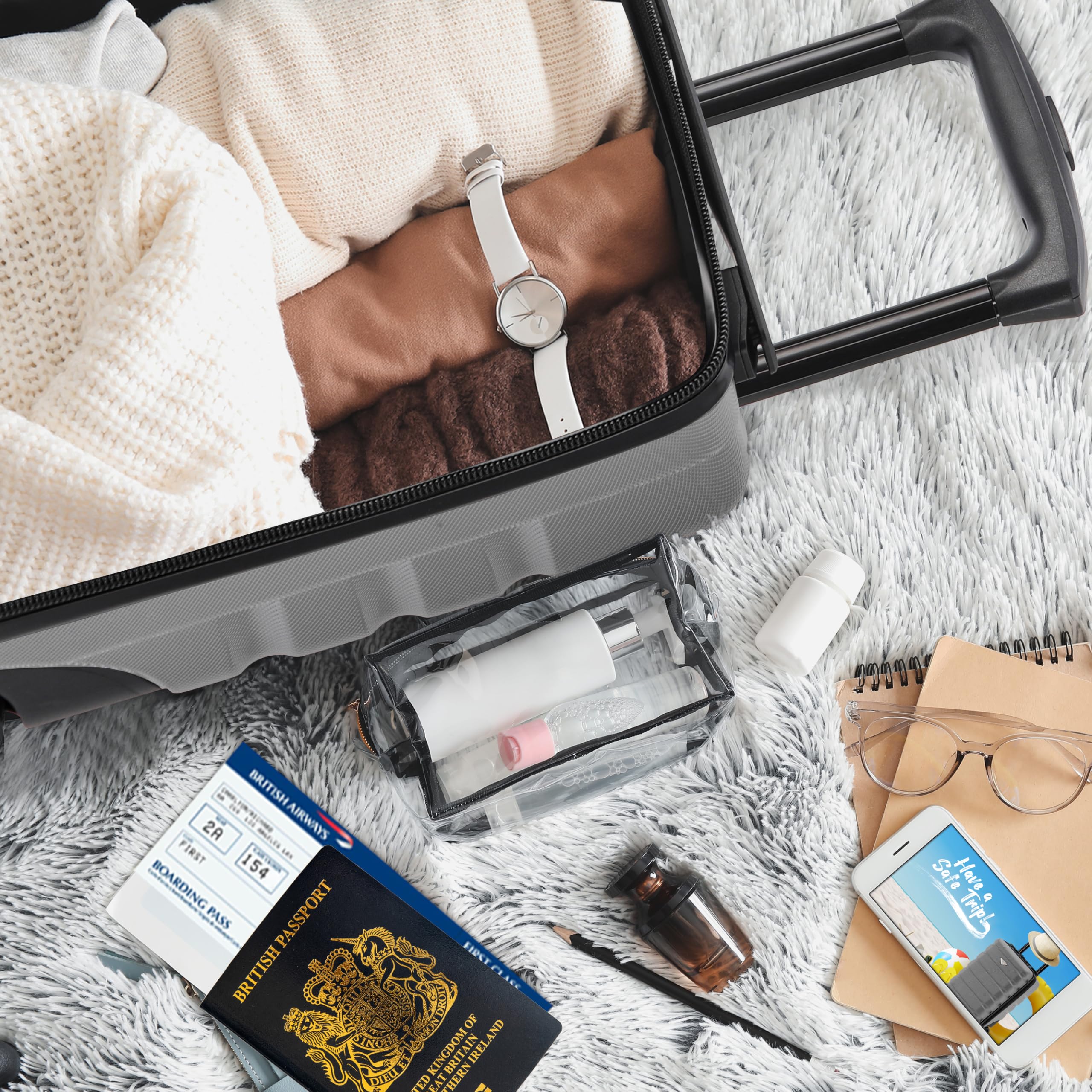 Flight Knight Lightweight 2 Wheel ABS Hard Case Suitcases Cabin Carry On Hand Luggage Approved for Over 100 Airlines Including British Airways, easyJet & Maximum Size for Ryanair 40x20x25cm