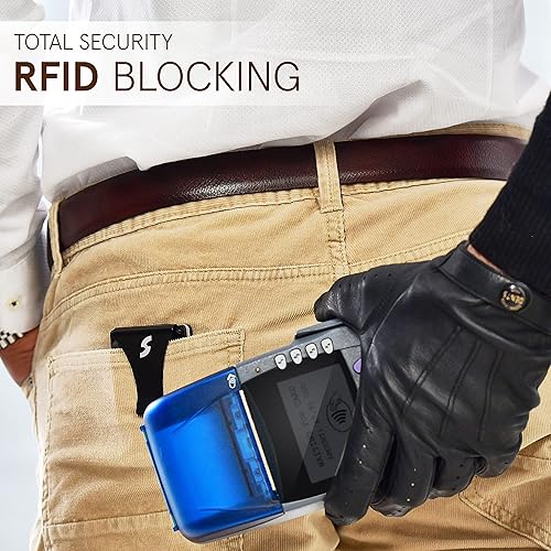 Miniatura 7 de Carteras de fibra de carbono RFID para hombres - Cartera minimalista de metal de aluminio, Blanco, Minimalista