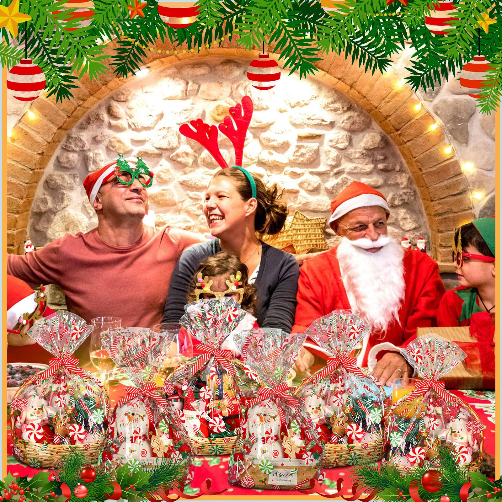 Amazon.com: Yexiya 30 Pcs Christmas Cellophane Gift Bags 24
