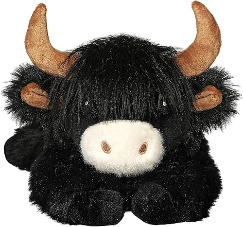 Animales de peluche ponderados de 4 libras, lindos animales de peluche de vaca de las Tierras Altas ponderados - Juguetes de peluche de vaca para