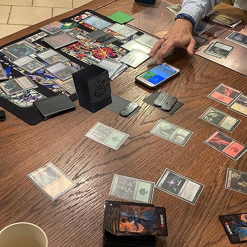 Miniatura 6 de MTG Commander - Caja de baraja para más de 100 tarjetas de una sola funda, caja de cartas mágicas con imán fuerte, caja de almacenamiento de