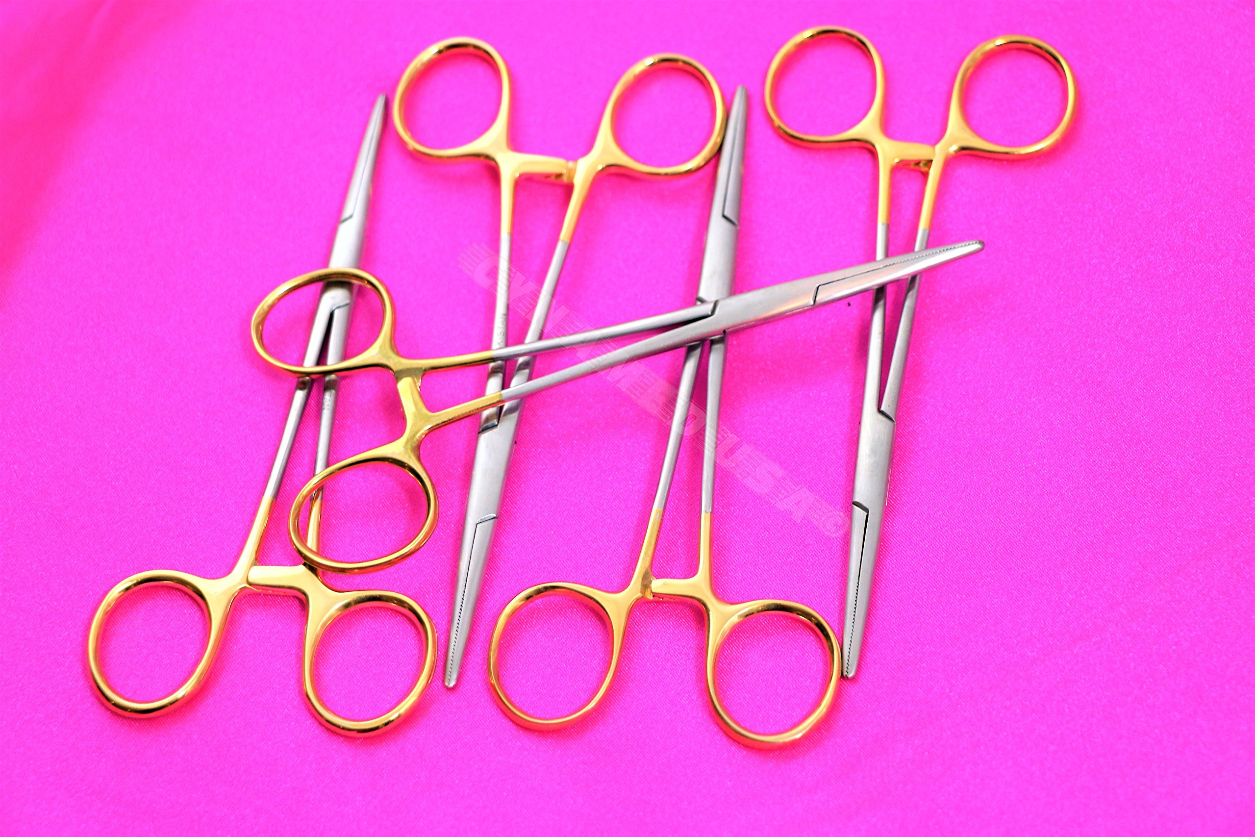 New 5 O.R Grade Gold HEMOSTATS/Locking Forceps 5.5