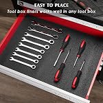 MIXPOWER Professional Tool Box Liner and Drawer Liner, Black Easy Cut Non-Slip Foam RubberToolbox Matting, Adjustable Thick Cabinet Liners,16 inch (Wide) x 16 feet (Long)