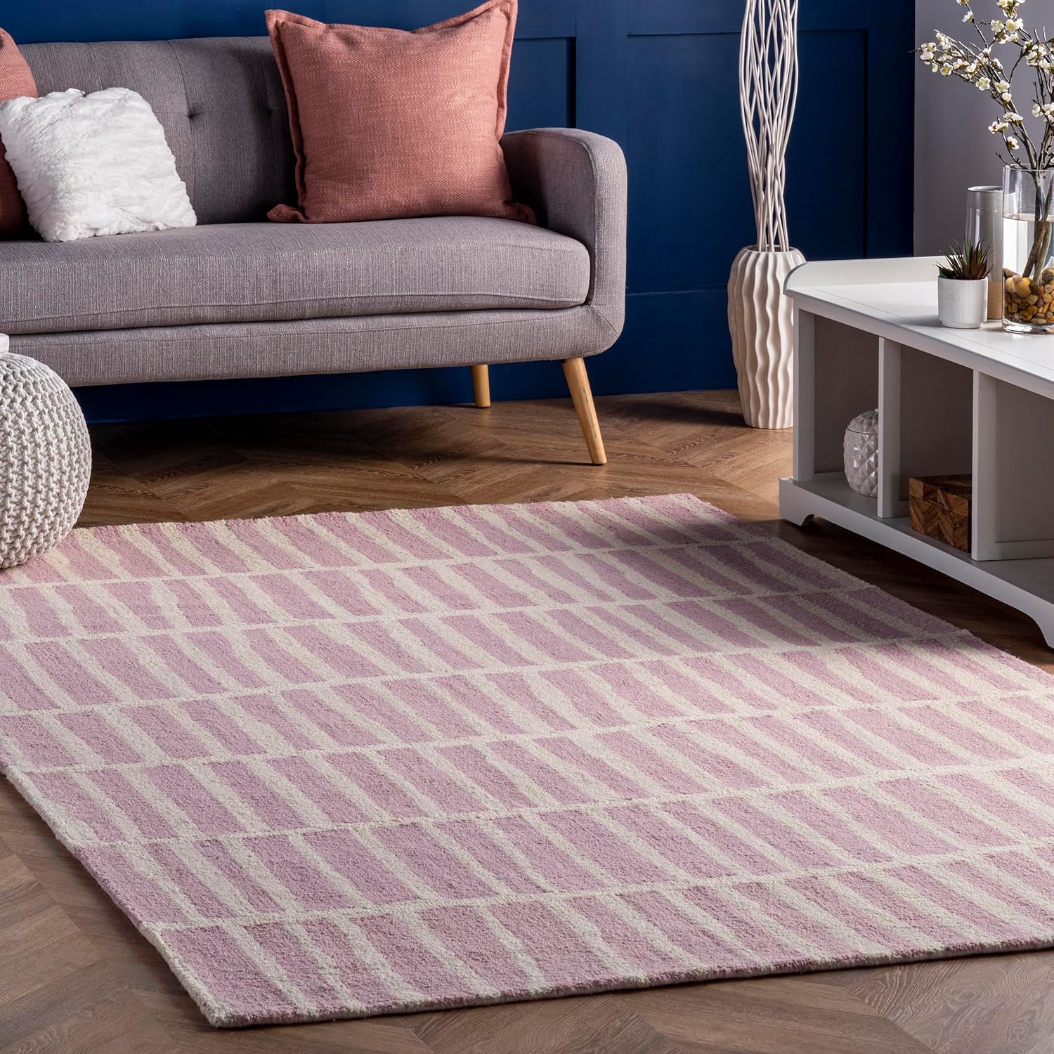 nuLOOM Hand Tufted Lemuel Area Rug, 5x8, Baby Pink Home